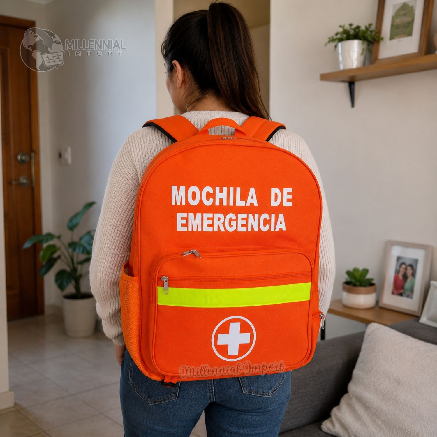 MOCHILA DE EMERGENCIA GRANDE CON AMPLIOS BOLSILLOS - 6