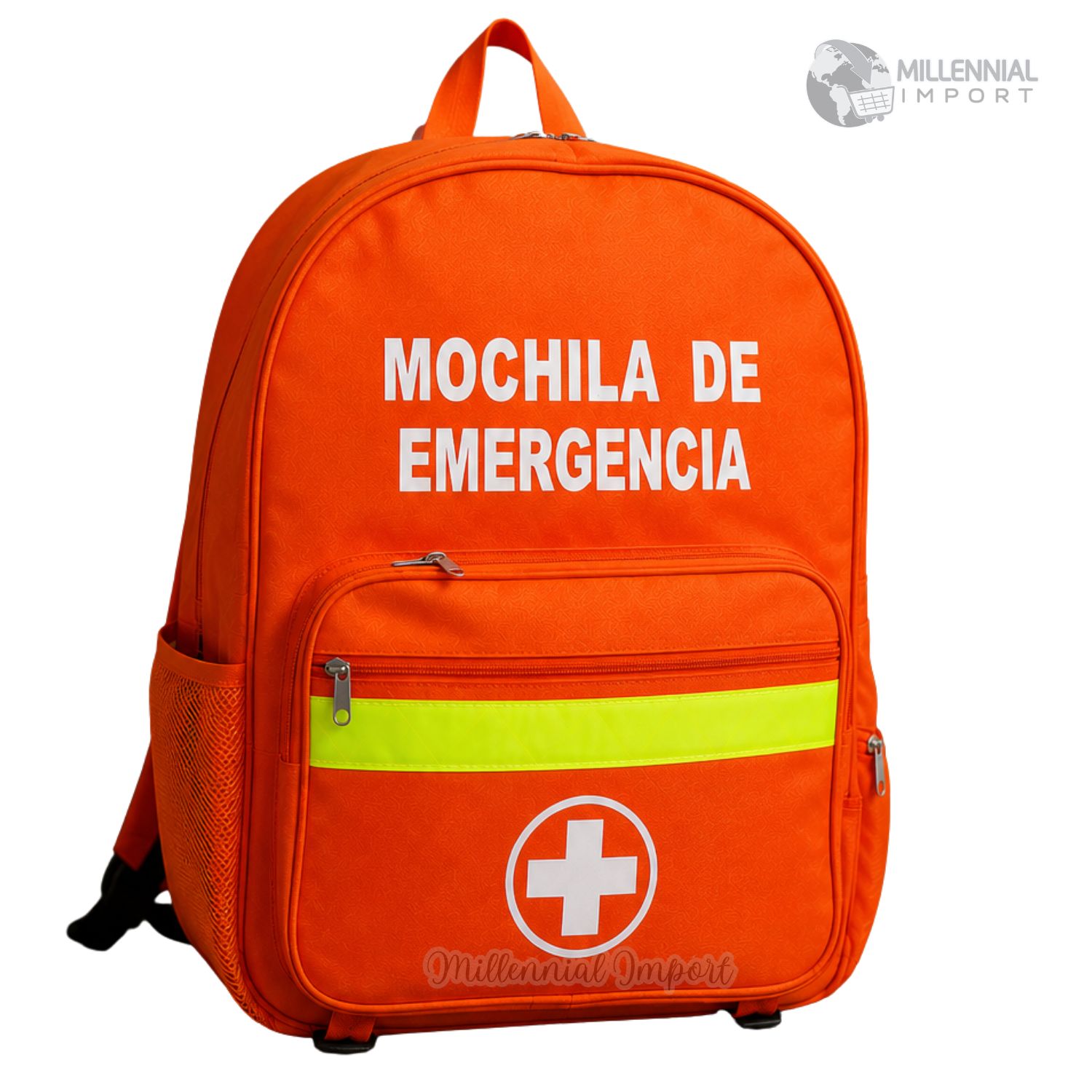MOCHILA DE EMERGENCIA GRANDE CON 5 COMPARTIMENTOS Y CINTA REFLECTIVA - 1