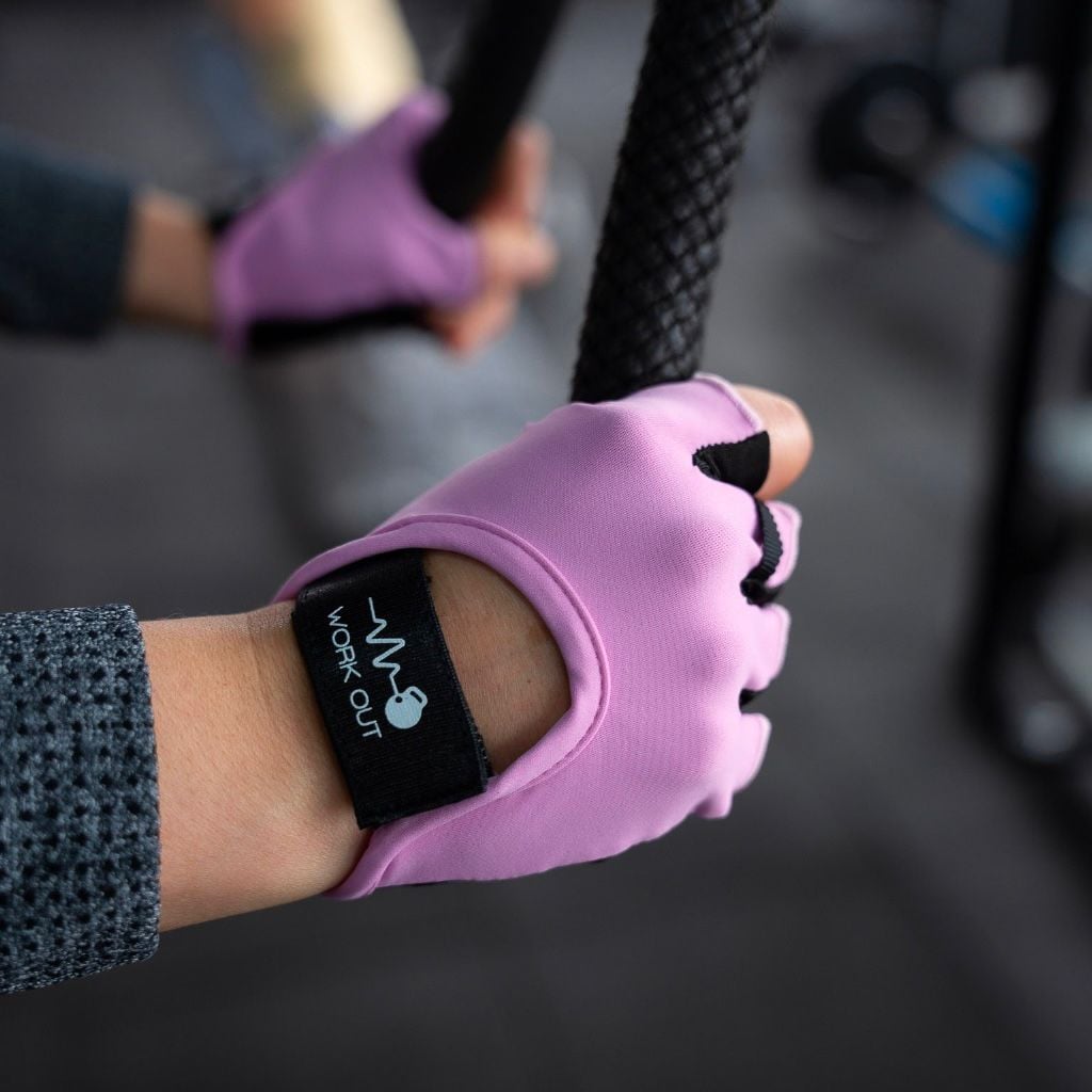 GUANTES PARA GIMNASIO W2 ROSA M - WORKOUT - 3