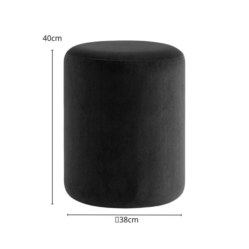 PUFF HAPPY HOME TOM 35CMX35CMX43CM CIRCULAR NEGRO - 2
