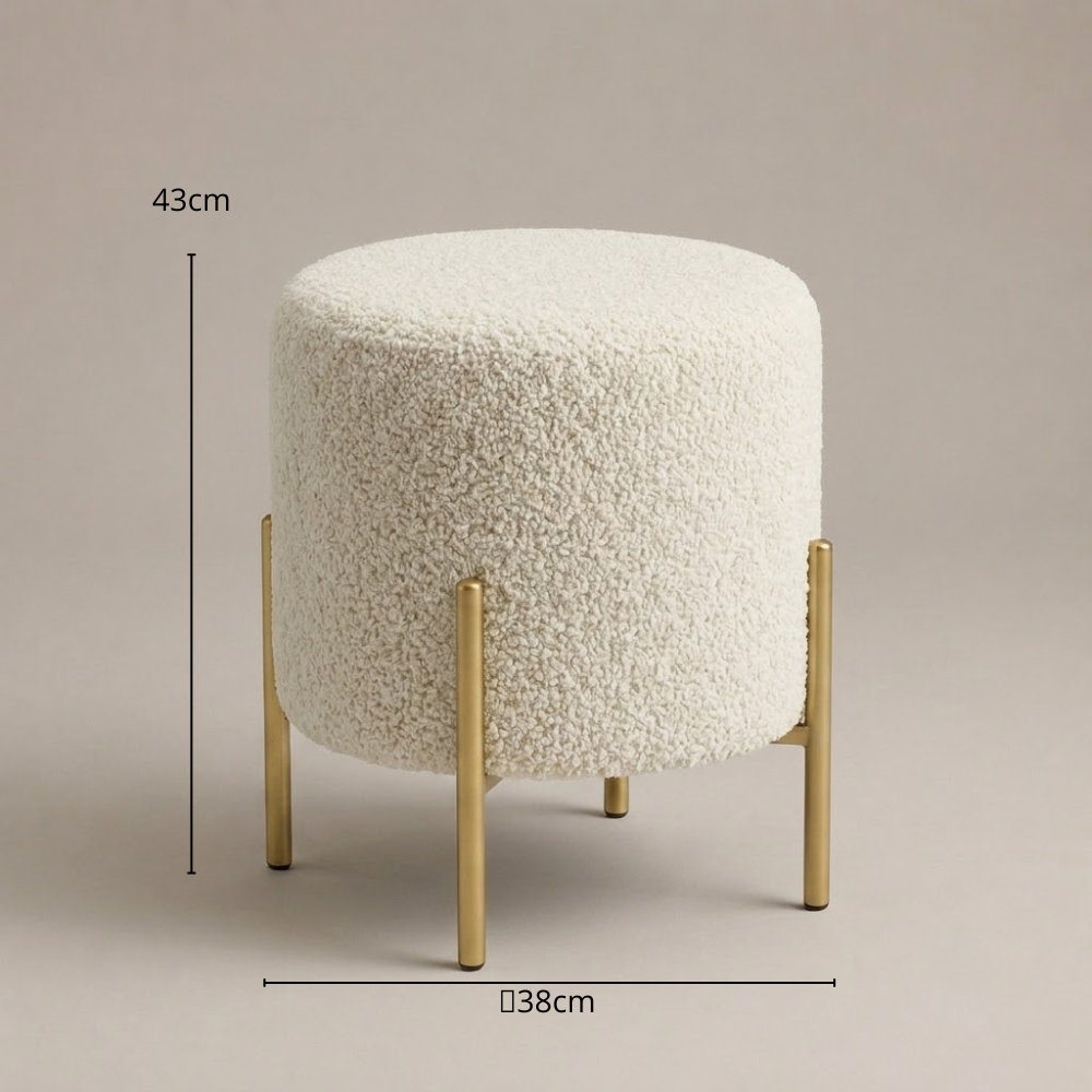 PUFF HAPPY HOME CANDY GOLD OVEJA BEIGE - 2
