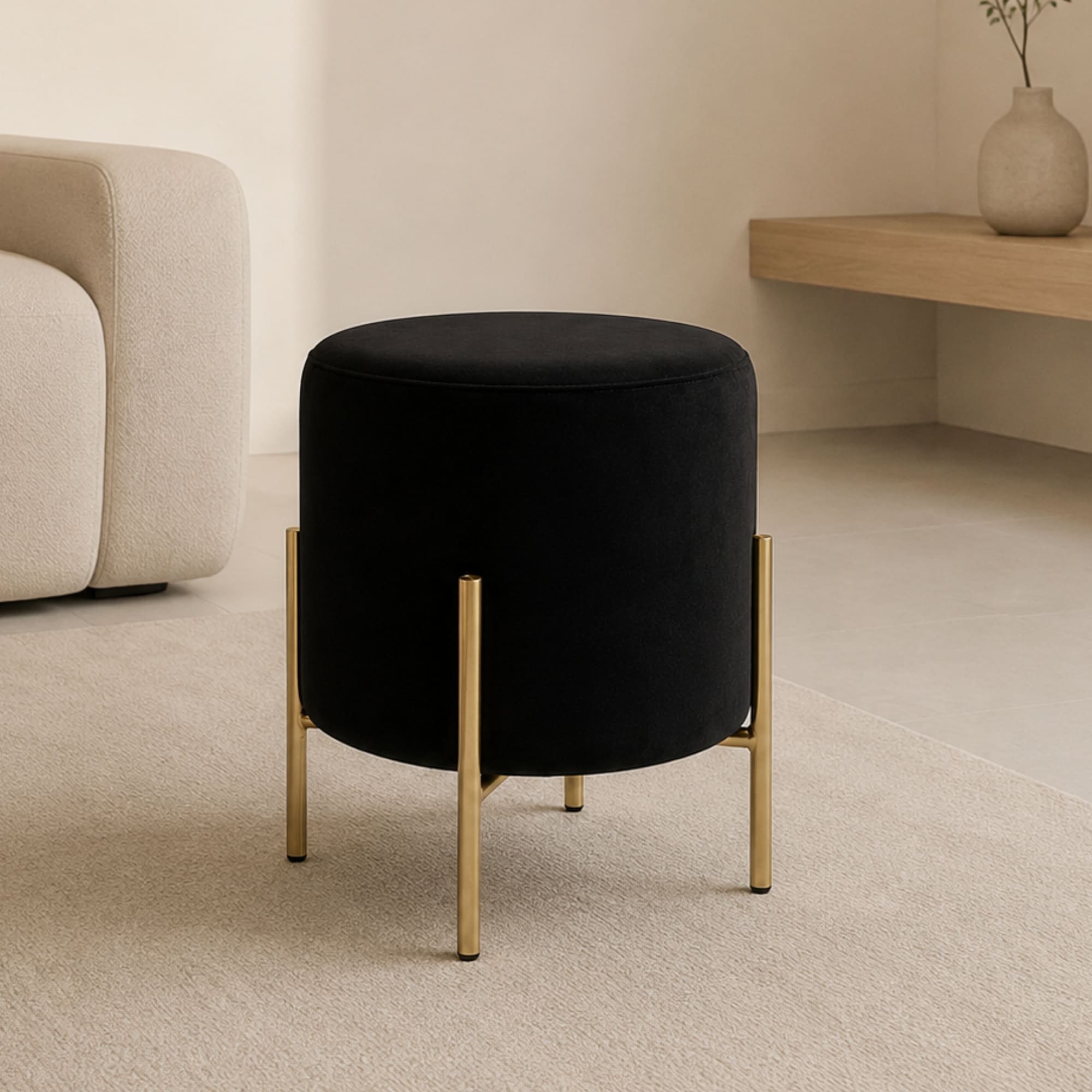 PUFF HAPPY HOME CANDY GOLD 35CM NEGRO - 1