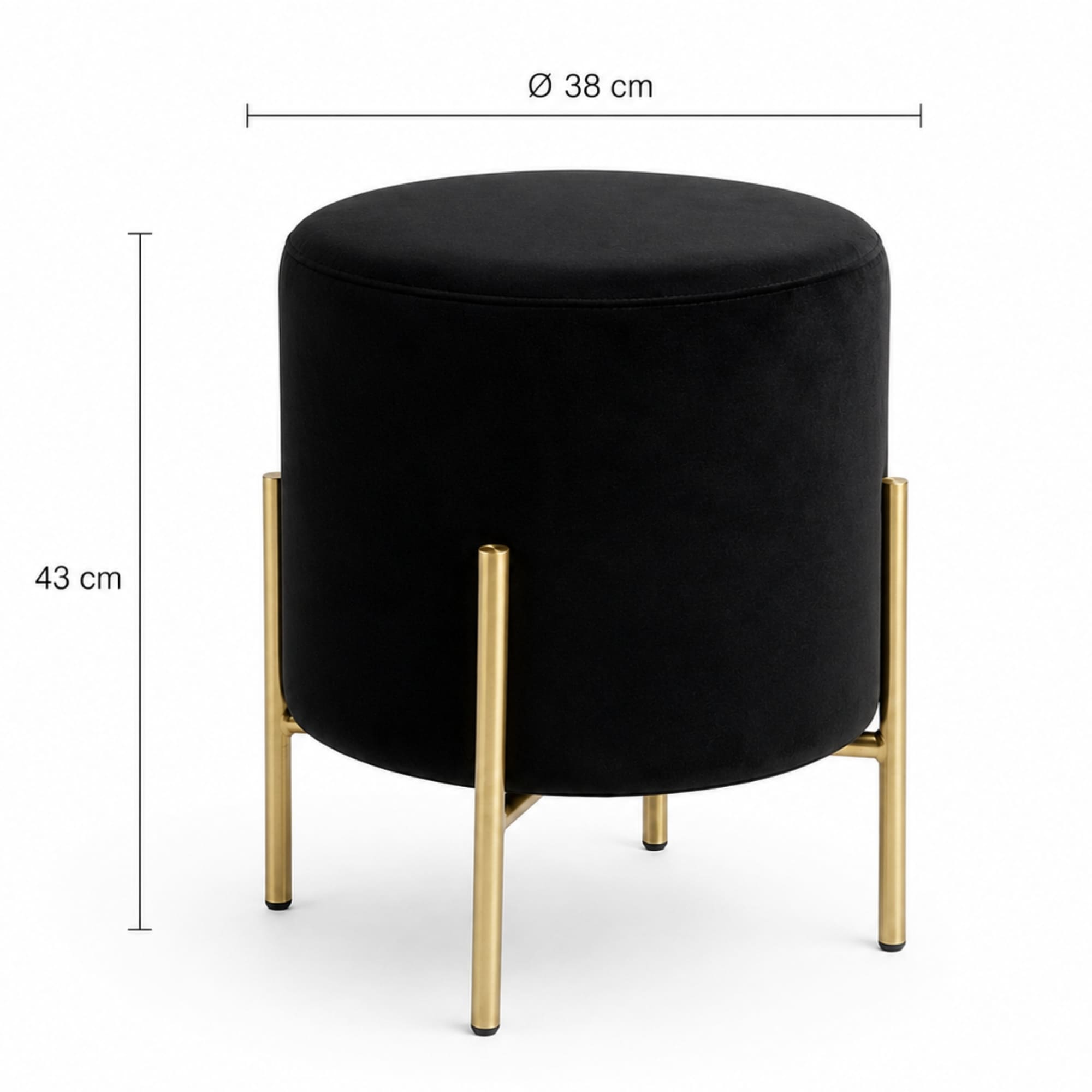 PUFF HAPPY HOME CANDY GOLD 35CM NEGRO - 2