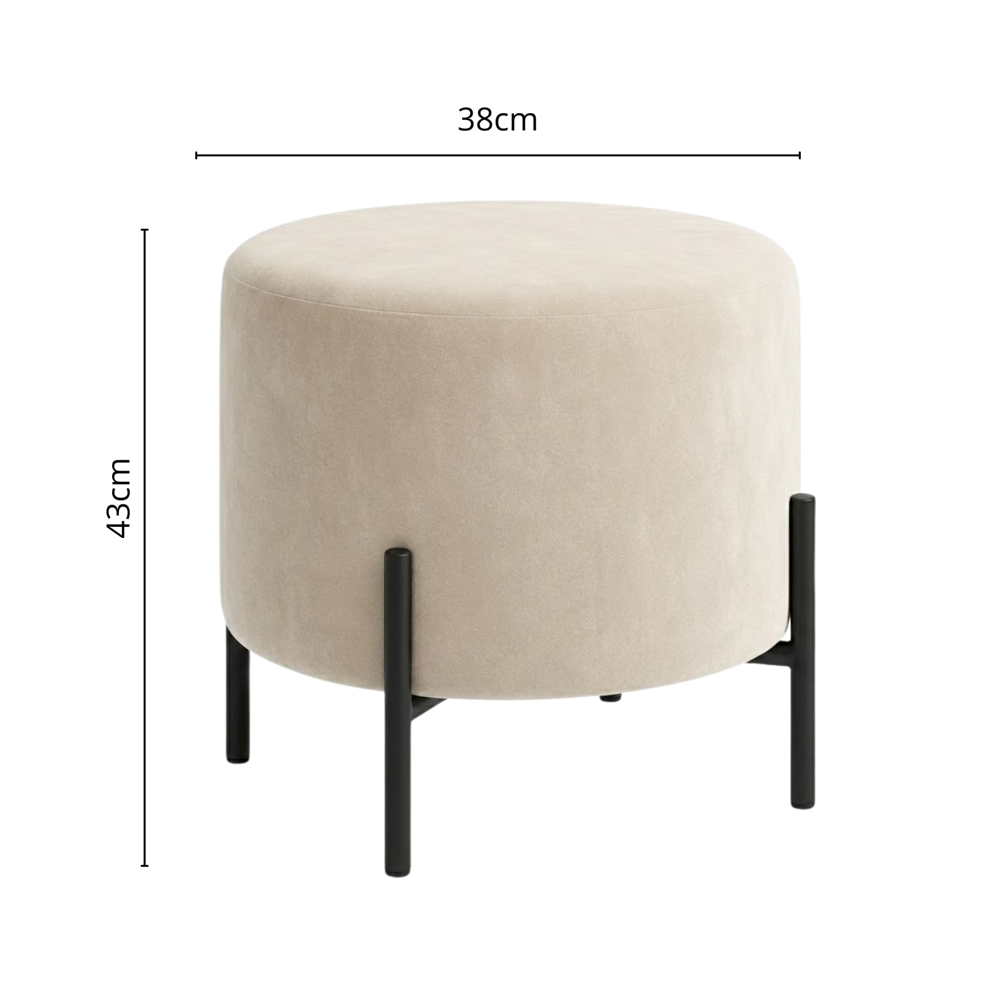 PUFF CANDY CLASSIC BEIGE CLARO REDONDO - 2