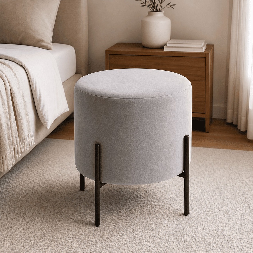 PUFF CANDY CLASSIC GRIS REDONDO - 1