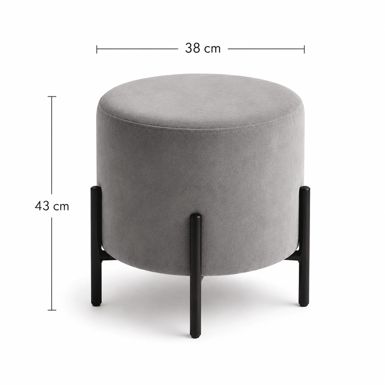 PUFF CANDY CLASSIC GRIS REDONDO - 2