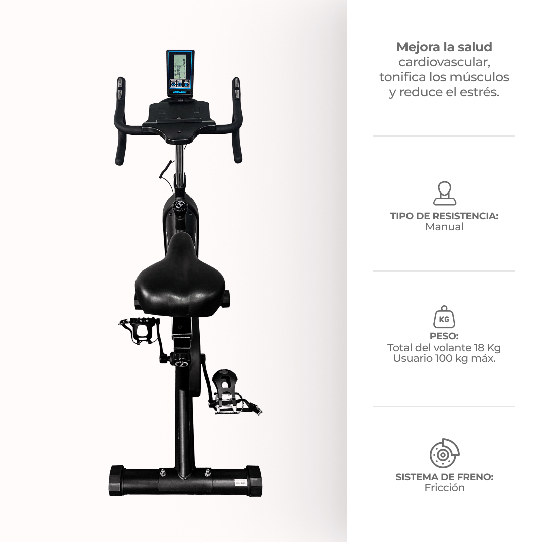 BICICLETA SPINNING MONARK K4018 NEGRO AZUL - 2