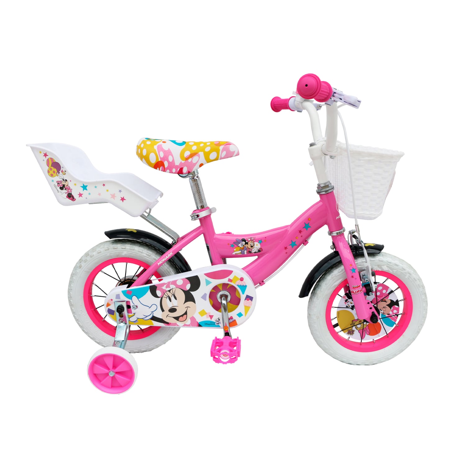 BICICLETA MONARK MINNIE PARTY ARO 12 ROSADO - 1