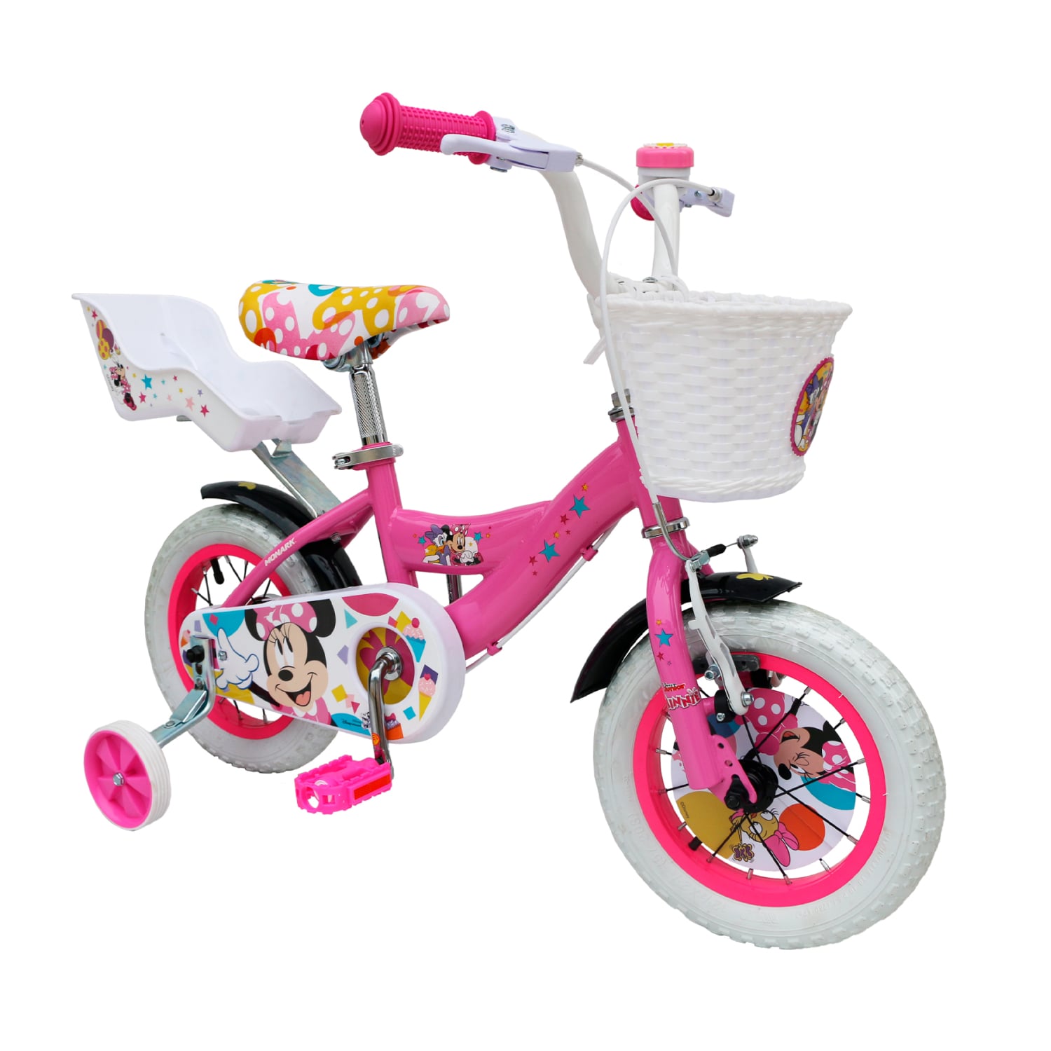 BICICLETA MONARK MINNIE PARTY ARO 12 ROSADO - 2