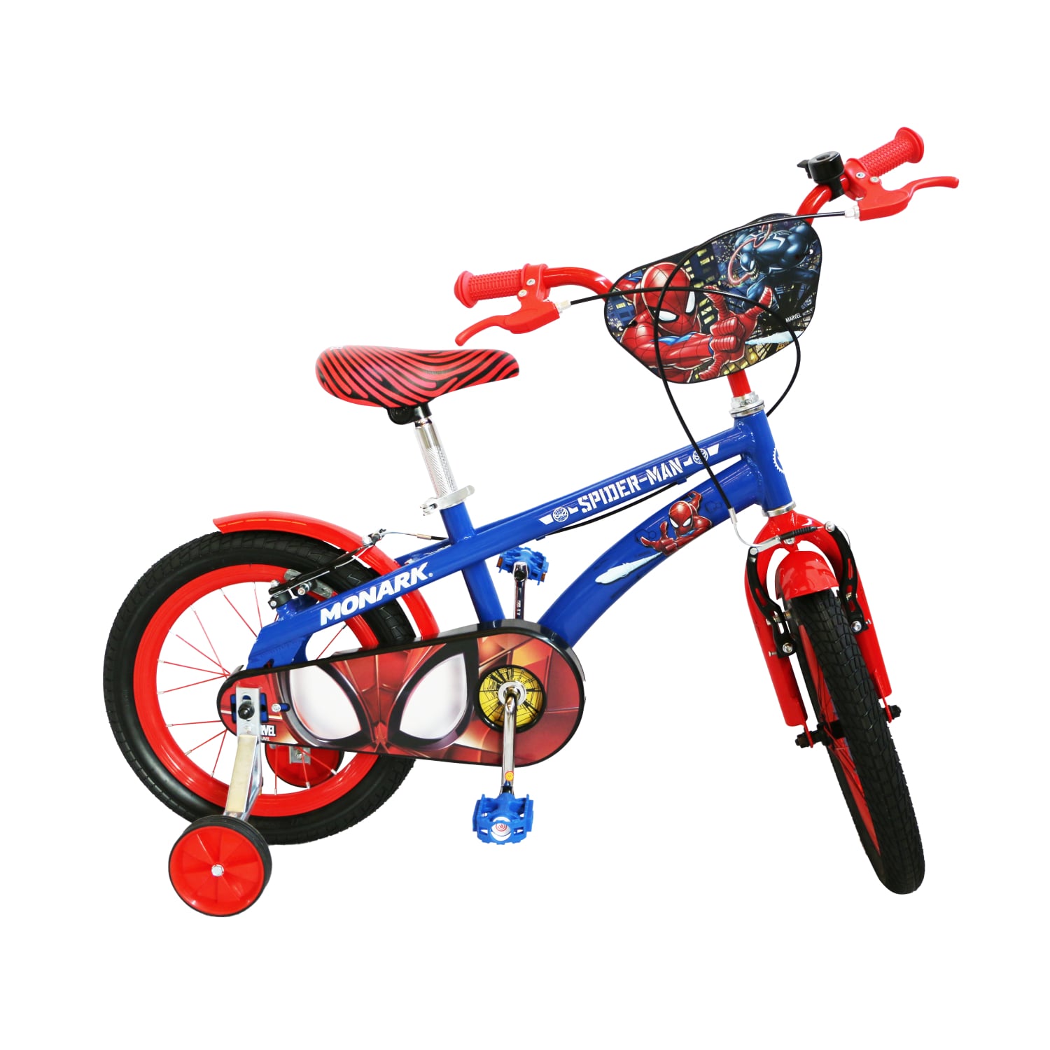 BICICLETA MONARK THE AMAZING SPIDER-MAN ARO 16 AZUL ROJO - 2