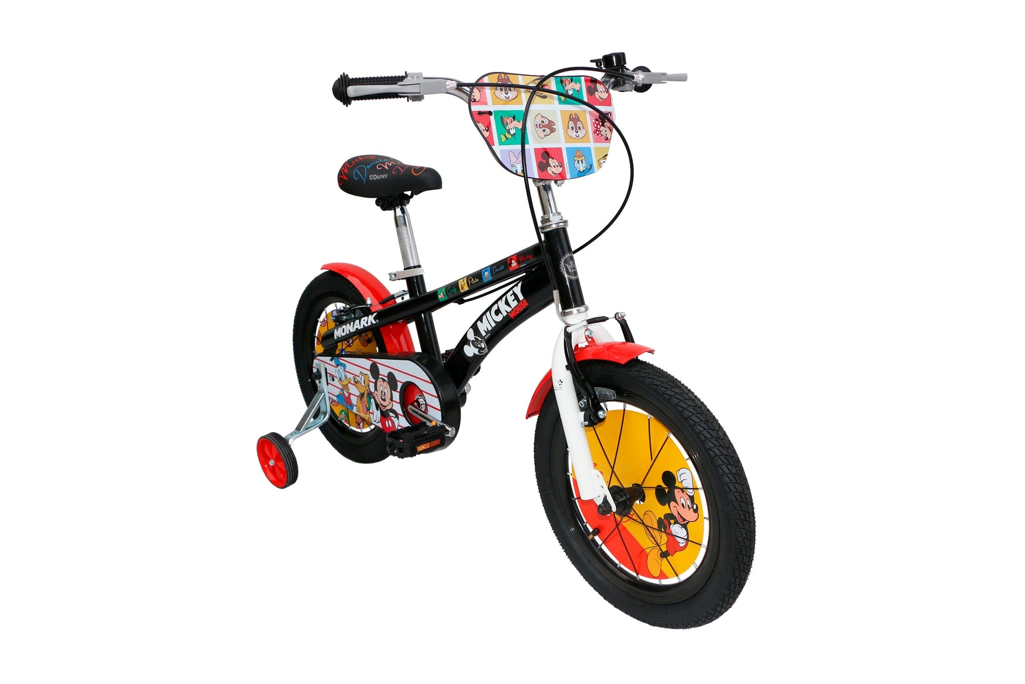 BICICLETA INFANTIL MONARK MICKEY HAPPY ARO 16 NEGRO BLANCO - 3