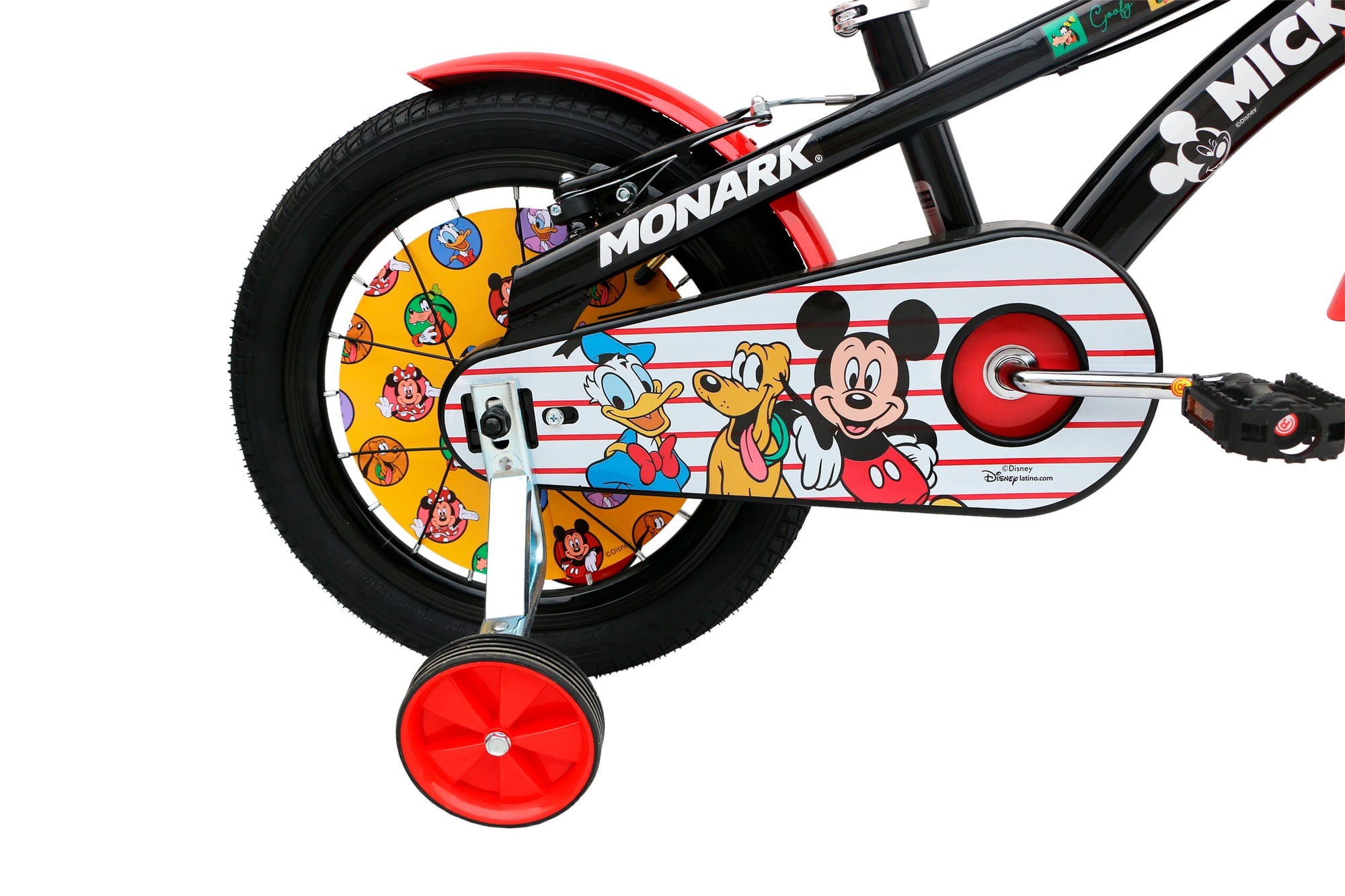 BICICLETA INFANTIL MONARK MICKEY HAPPY ARO 16 NEGRO BLANCO - 5