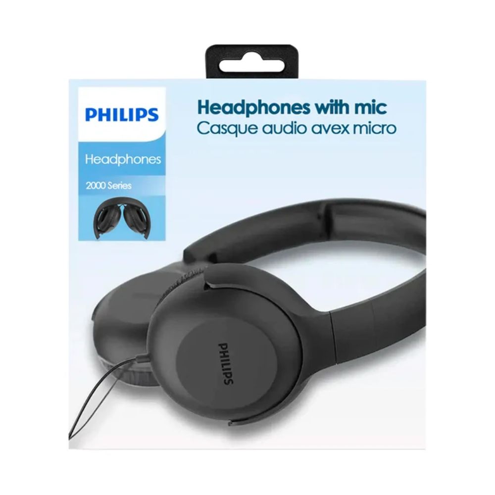 AUDÍFONOS PHILIPS ON EAR TAUH201BK CON MICRÓFONO NEGRO - 4