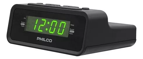 RADIO RELOJ DESPERTADOR CON ALARMA DUAL PHILCO PAR1006-GR - 1