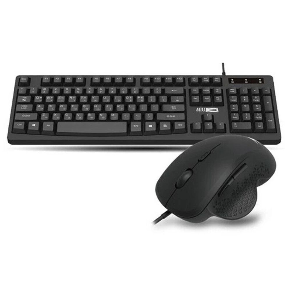 COMBO TECLADO Y MOUSE ALAMBRICO ALTEC ALBC6214 - NEGRO - 1