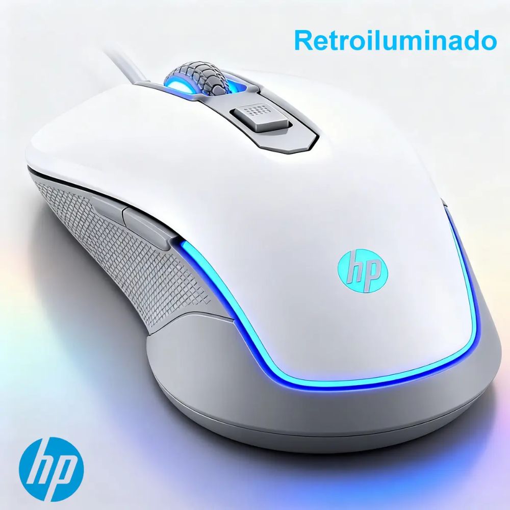 MOUSE GAMER HP M200 USB - OPTICO - BLANCO - 3