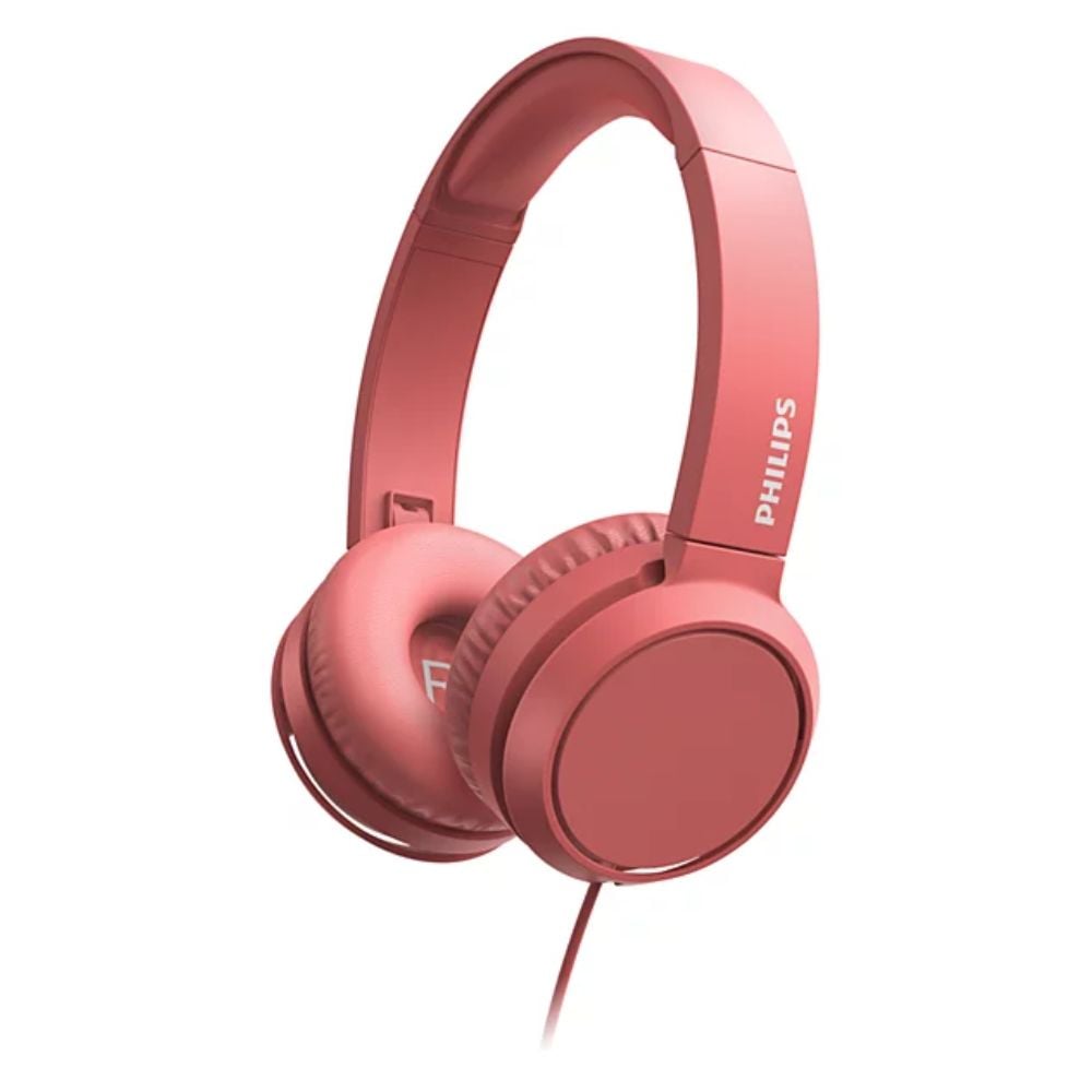 AUDIFONOS ON EAR PHILIPS TAH4105 - ALÁMBRICO CONECTOR 3.5MM ROJO - 1