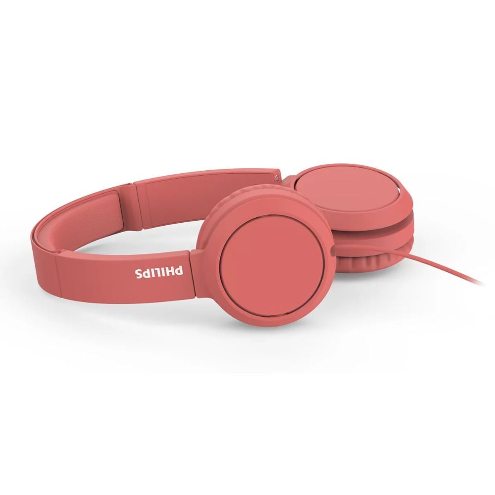 AUDIFONOS ON EAR PHILIPS TAH4105 - ALÁMBRICO CONECTOR 3.5MM ROJO - 3