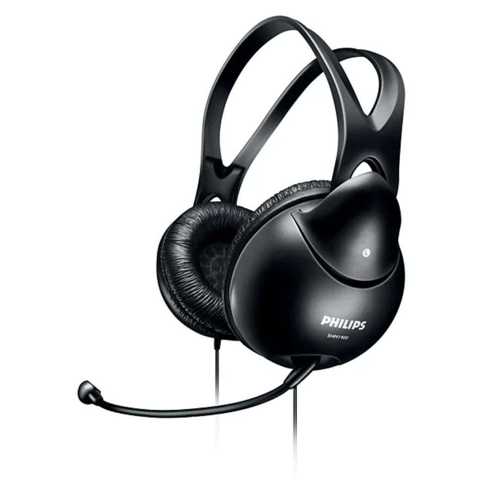 AUDIFONOS OVER EAR PARA PC PHILIPS SHM1900 - ALÁMBRICO CON MICRÓFONO - 1