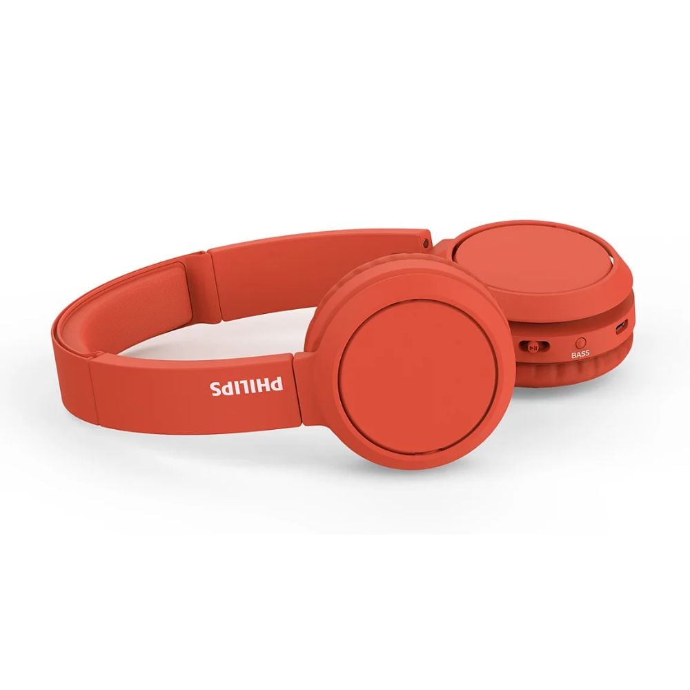 AUDIFONOS OVER EAR PHILIPS TAH4205 - BLUETOOTH 29HRS AUTONOMÍA ROJO - 3
