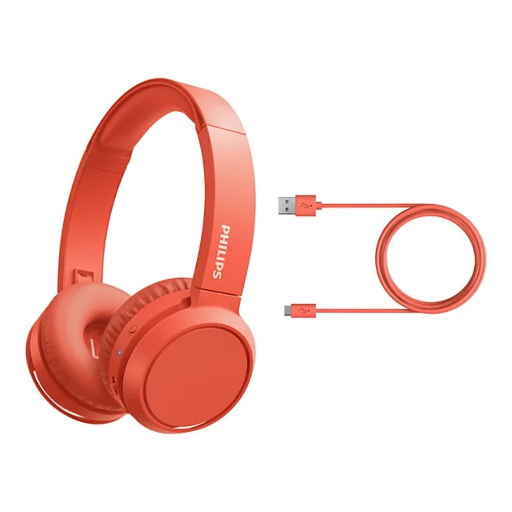 AUDIFONOS OVER EAR PHILIPS TAH4205 - BLUETOOTH 29HRS AUTONOMÍA ROJO - 5