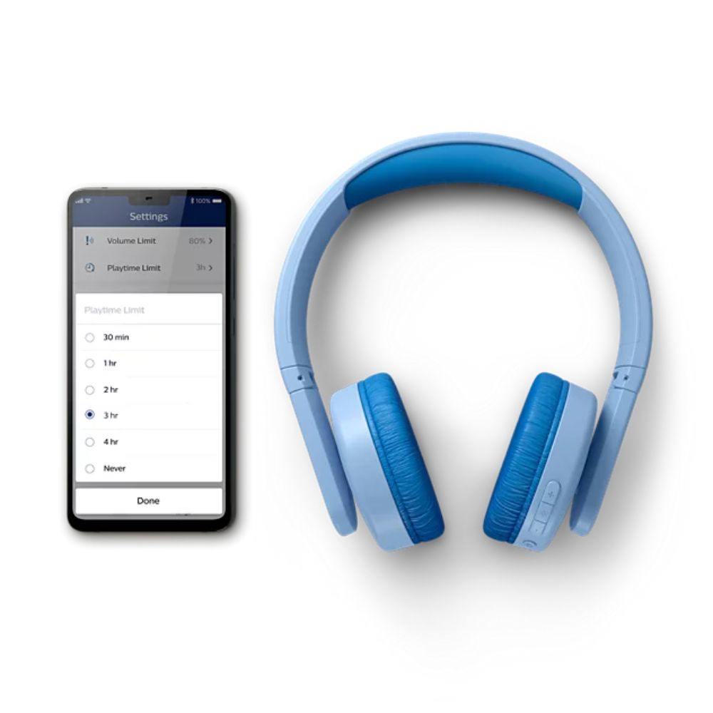 AUDIFONOS INALÁMBRICOS PARA NIÑOS PHILIPS TAK4206 - CONTROL PARENTAL 28HRS AUTONOMÍA AZUL - 7