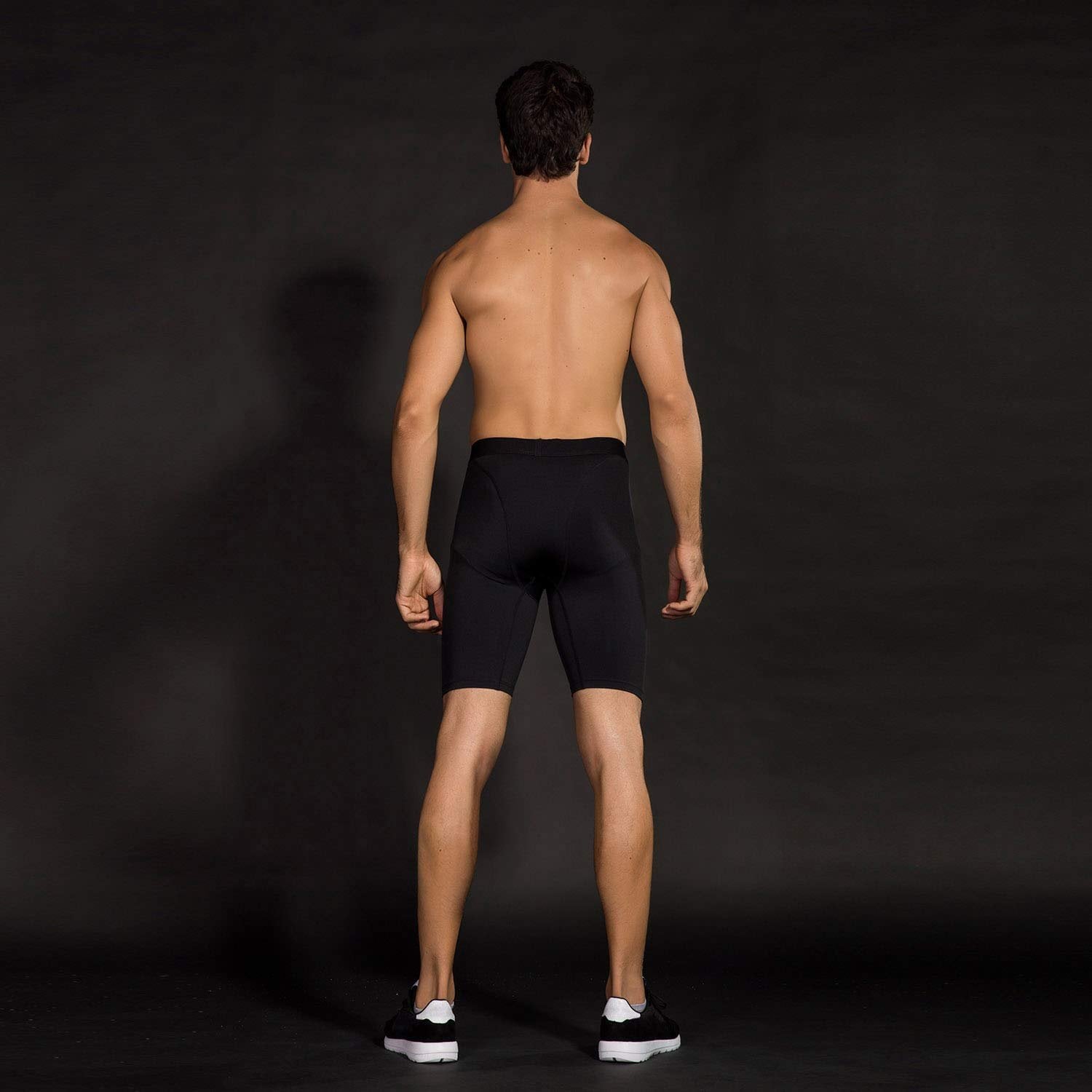 SHORT DEPORTIVO DE COMPRESIÓN PARA HOMBRES, CALENTADOR LICRADO FITNESS FUTBOL GIMNASIO - 3