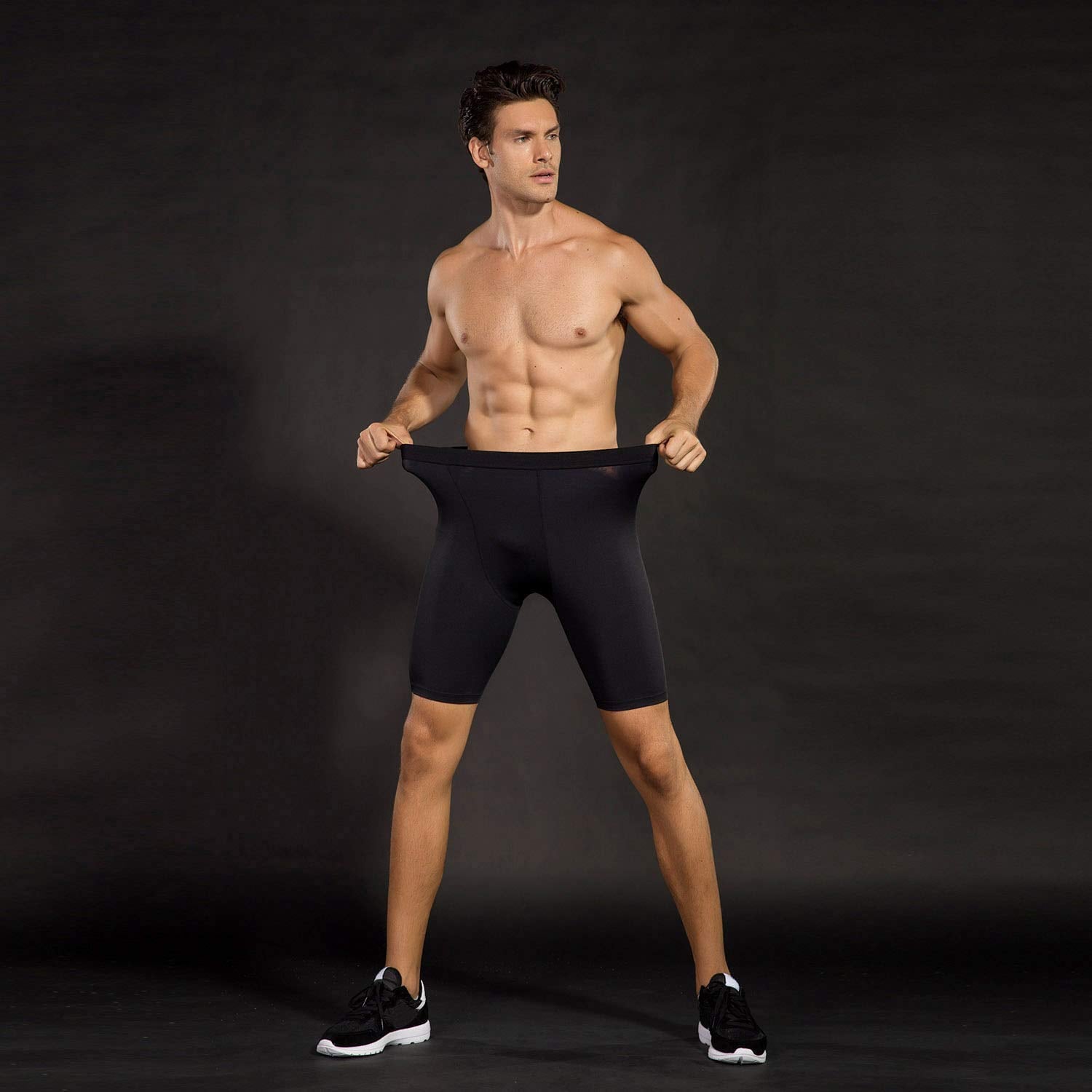 SHORT DEPORTIVO DE COMPRESIÓN PARA HOMBRES, CALENTADOR LICRADO FITNESS FUTBOL GIMNASIO - 4
