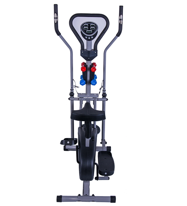 BICICLETA ELÍPTICA MULTIFUNCIONAL + PESAS Y TWISTER PANTALLA LCD - 2