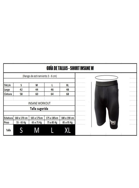 SHORT DE ALTA COMPRESIÓN PORTA CELULAR LICRA DE ENTRENAMIENTO WORKOUT NEGRO - 6