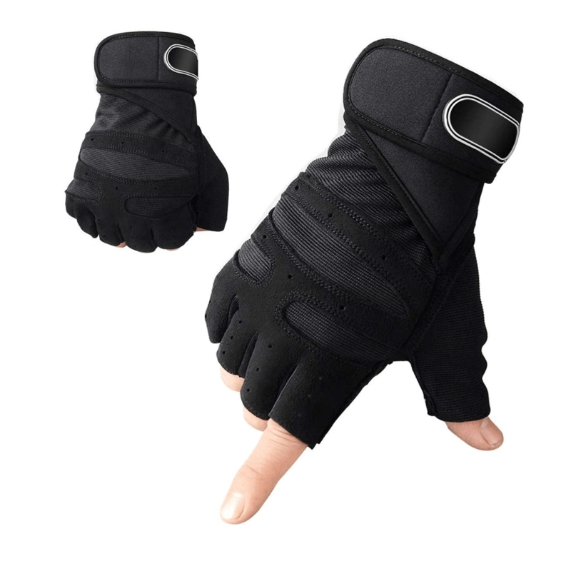 GUANTES DEPORTIVOS DE ENTRENAMIENTO ANTIDESLIZANTES CON MUÑEQUERA DE REFUERZO - 1