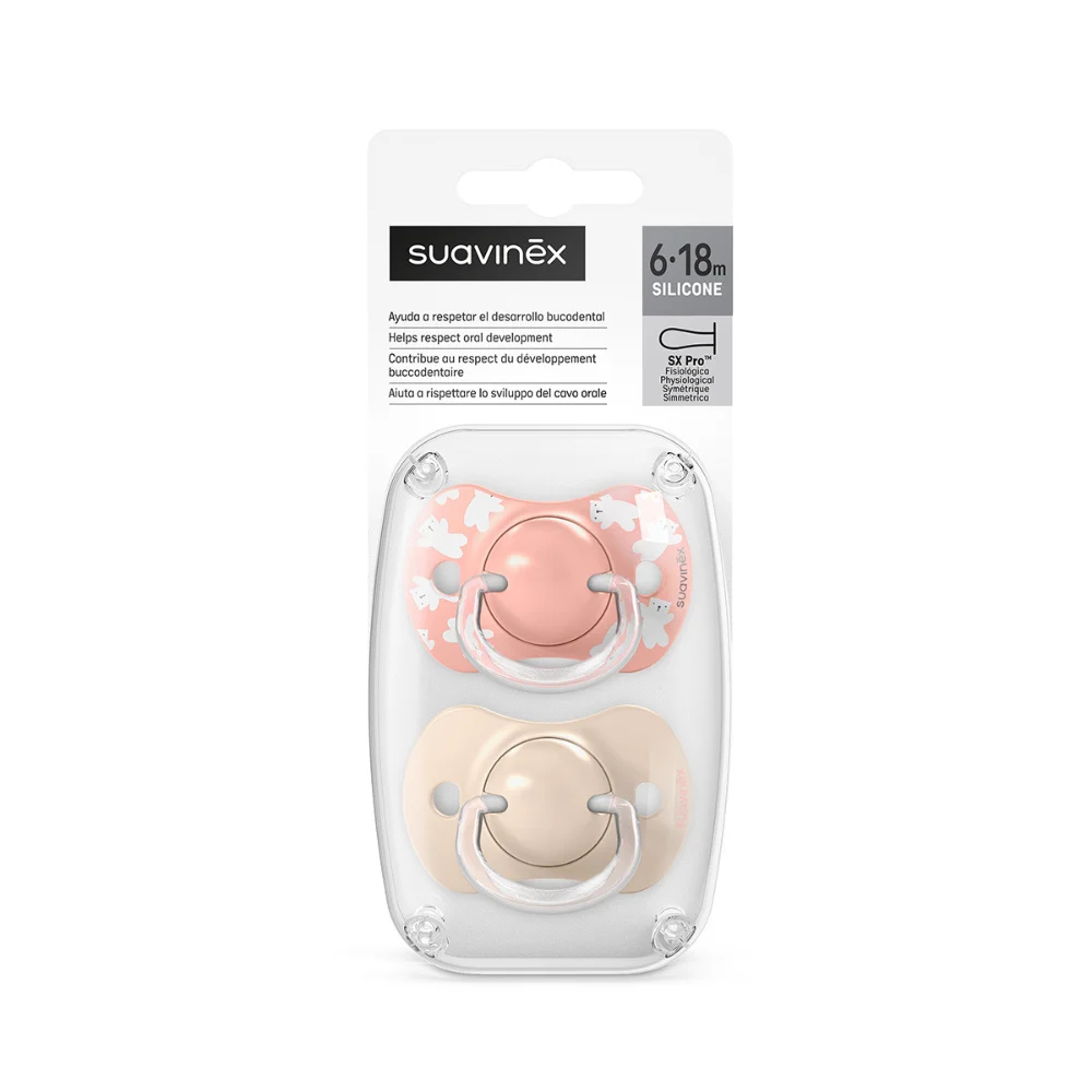 CHUPÓN CON TETINA FISIOLÓGICA SX PRO - WILD Y FREE PINK 6-18 M X 2 UNIDADES - SUAVINEX - 3