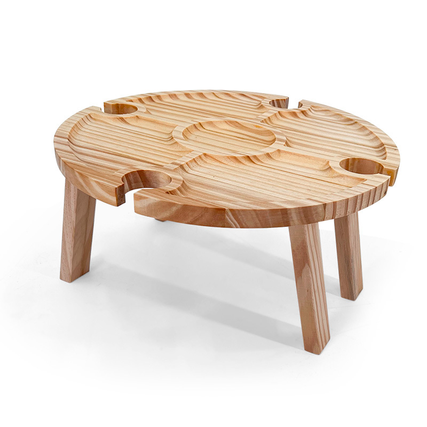 MESA PLEGABLE DE MADERA PLEGABLE PARA PIQUEOS Y VINOS - 2