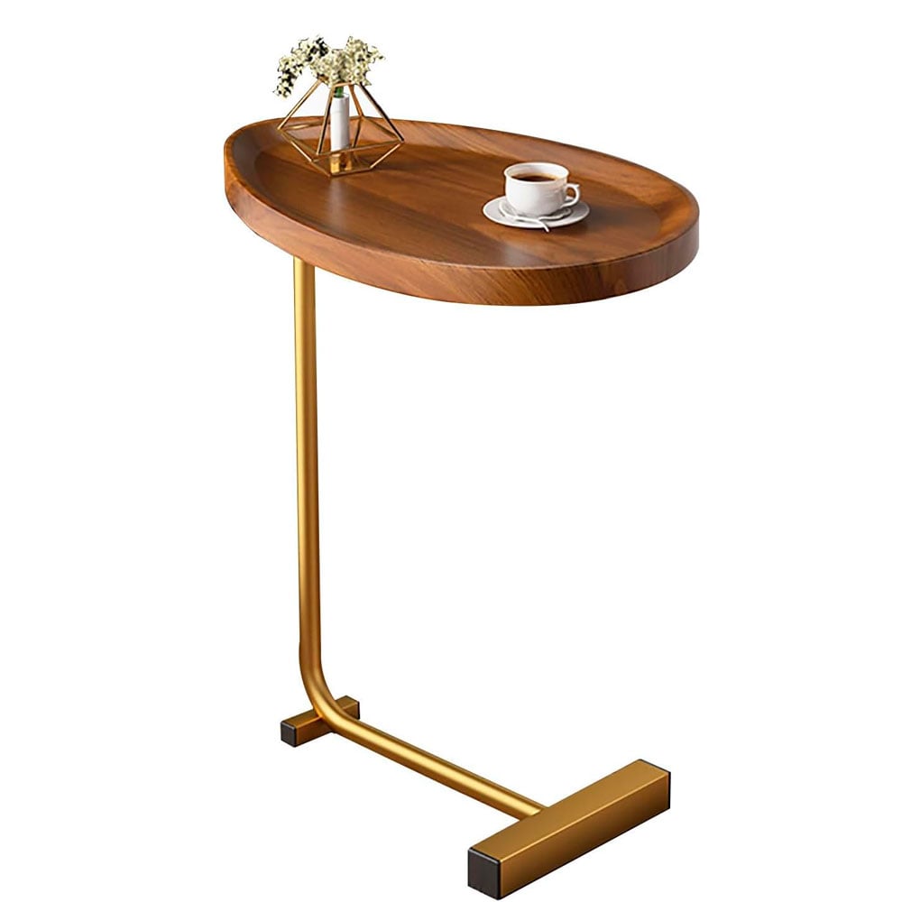 MESA AUXILIAR DE MELAMINE DORADA PARA SALA - 1