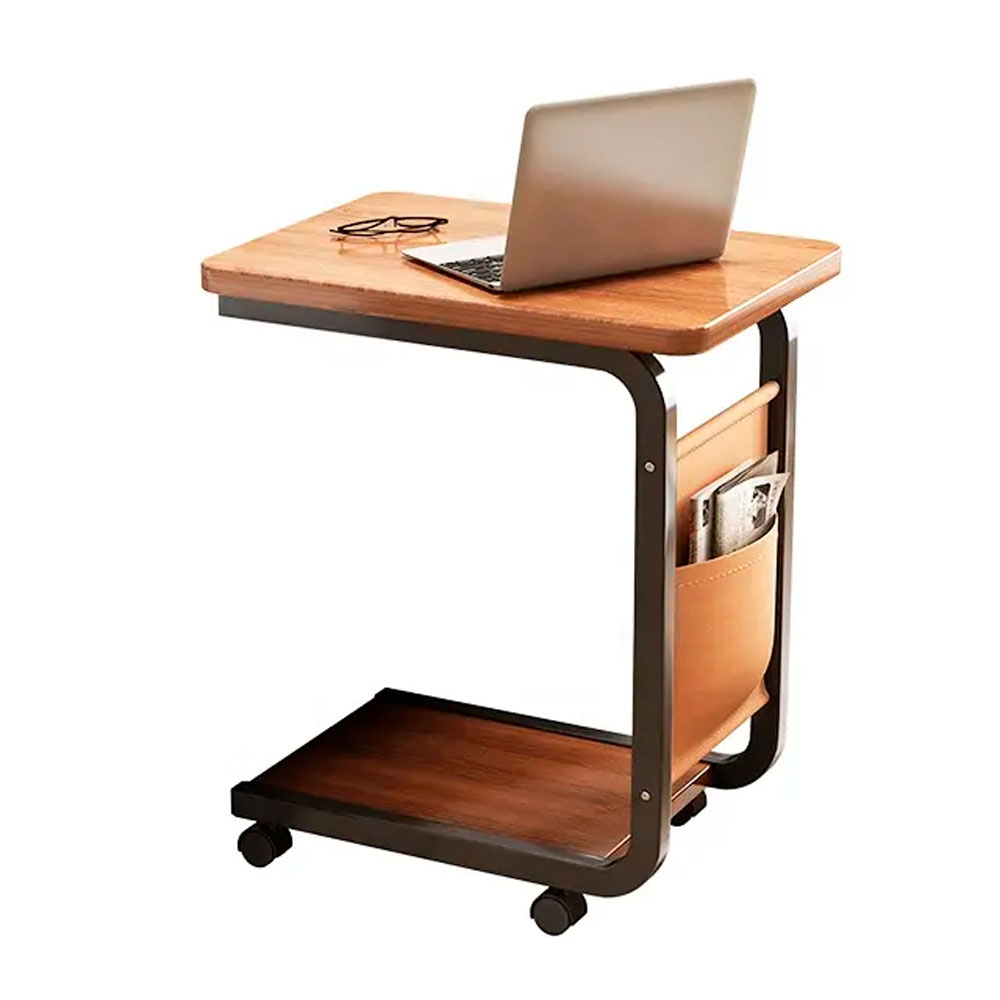 MESA AUXILIAR CON RUEDAS MULTIUSO 2 NIVELES AJUSTABLE - 2