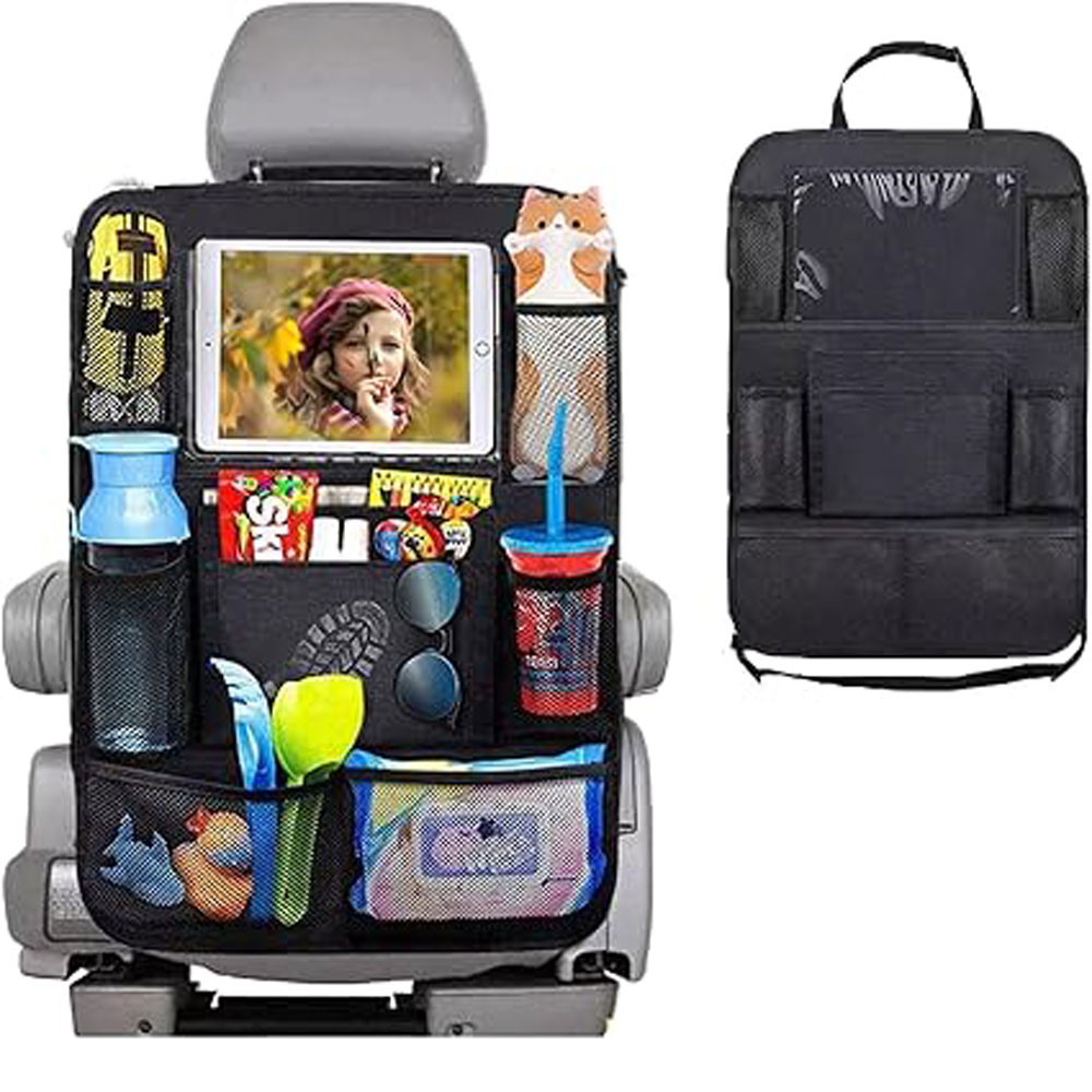 ORGANIZADOR ASIENTO TRASERO PORTA CELULAR ACCESORIOS TABLET - 1