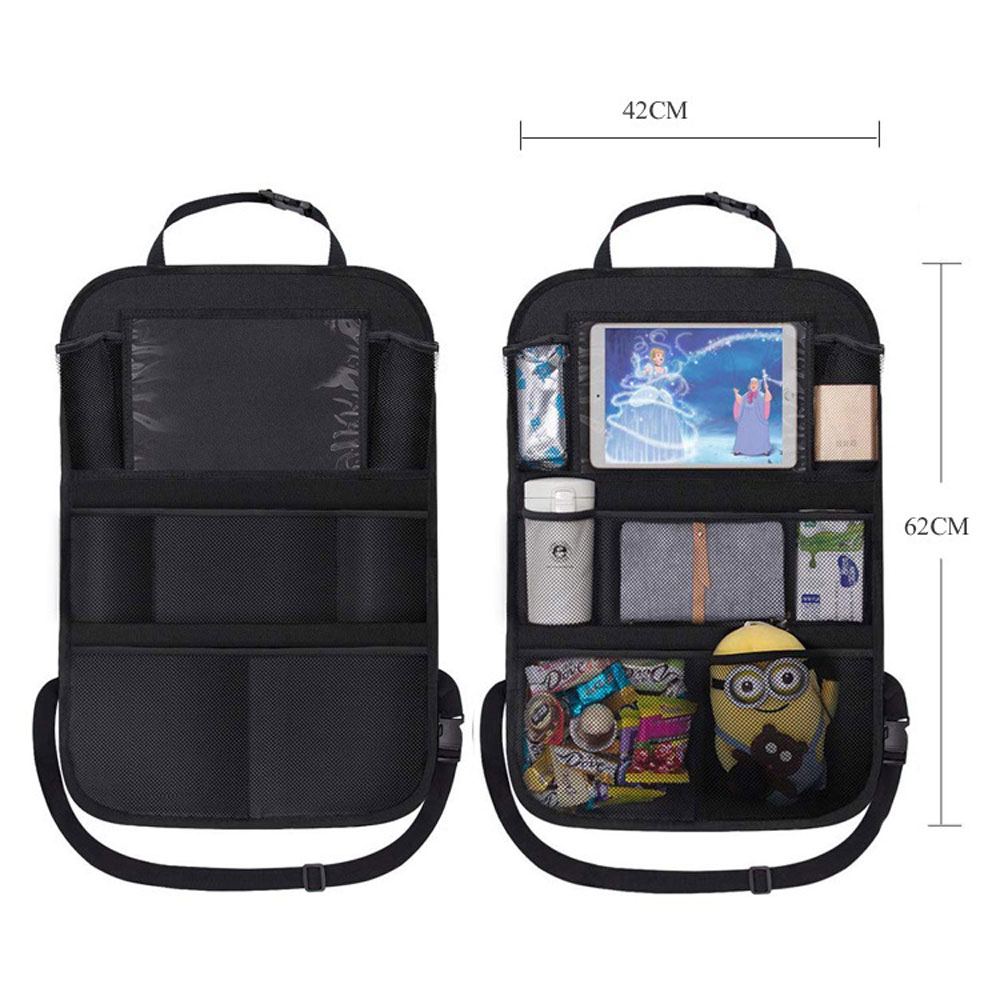 ORGANIZADOR ASIENTO TRASERO PORTA CELULAR ACCESORIOS TABLET - 4