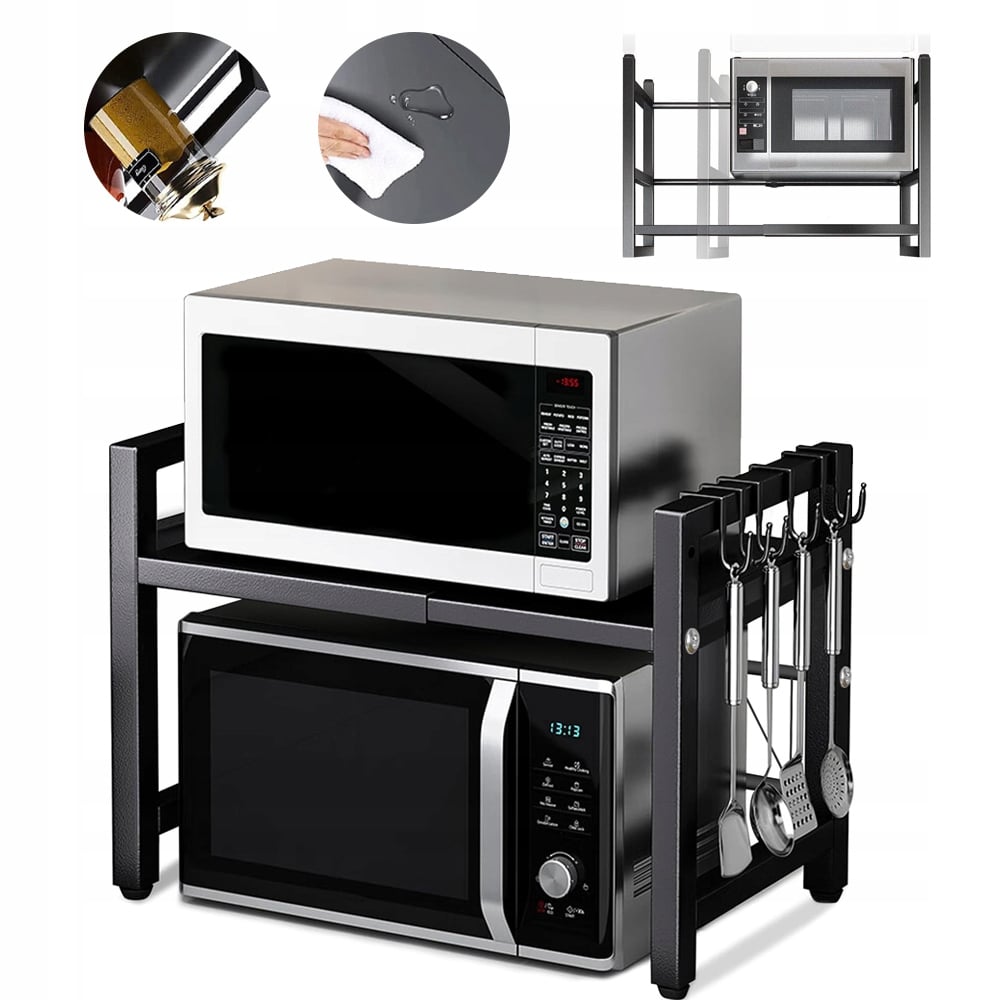ESTANTE ORGANIZADOR DE ACERO EXPANDIBLE MULTIUSOS MICROONDAS - 1