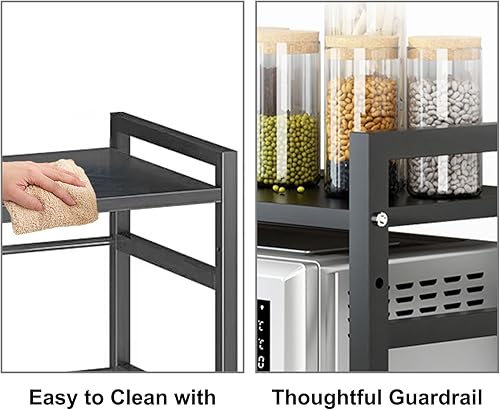 ESTANTE ORGANIZADOR DE ACERO EXPANDIBLE MULTIUSOS MICROONDAS - 4