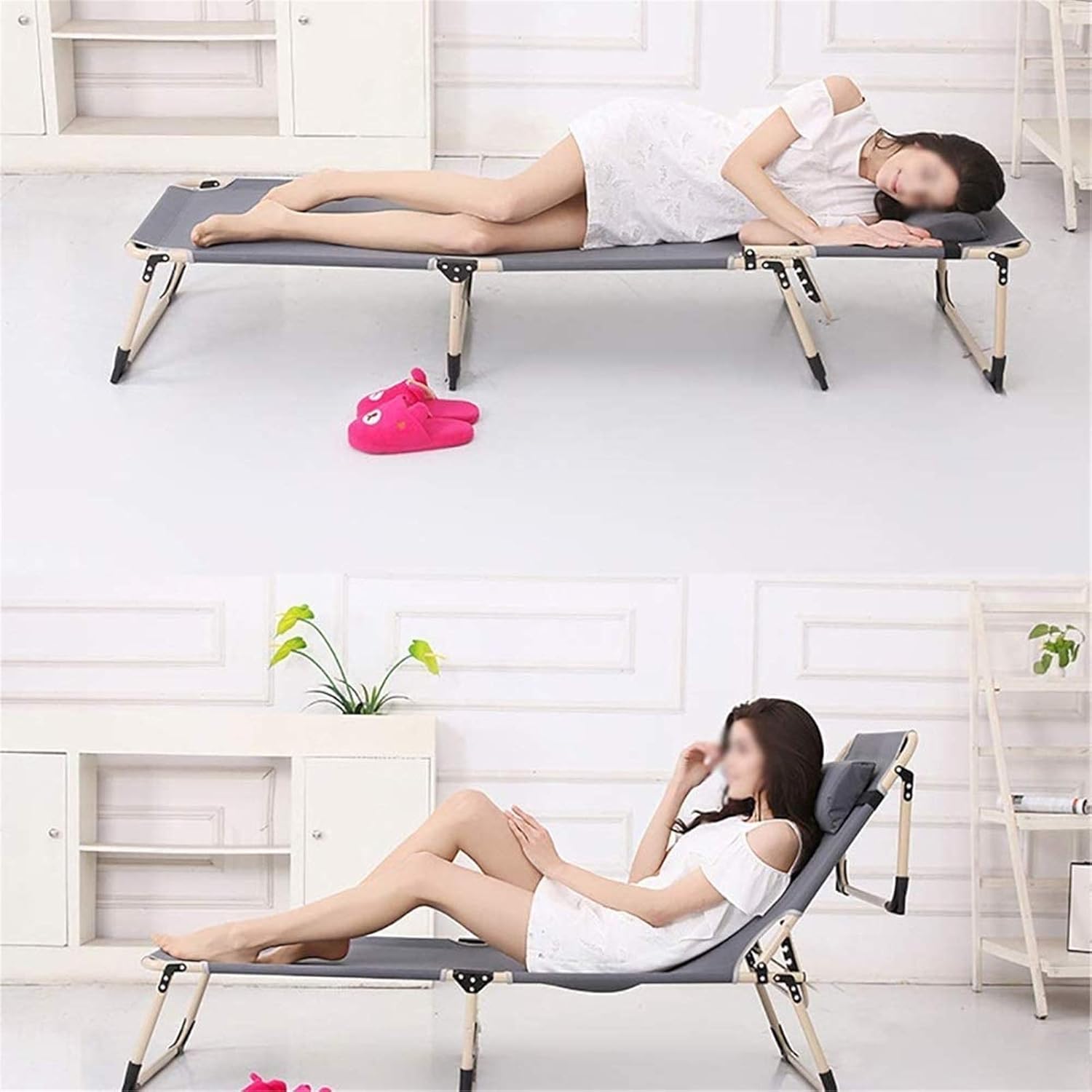 SILLA RECLINABLE PLEGABLE 2 EN 1 PORTÁTIL - 2