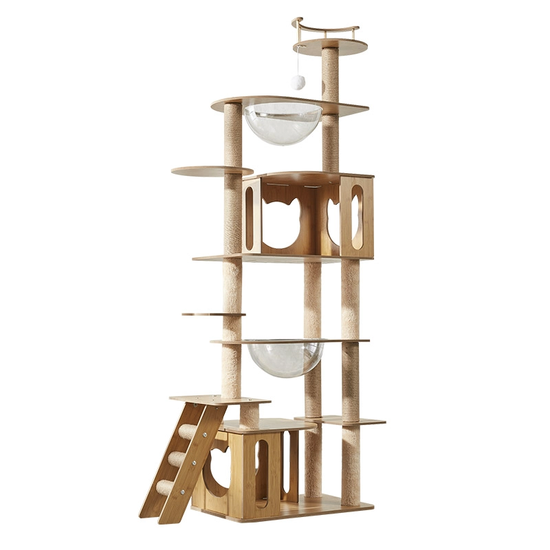 GIMNASIO DE MADERA DE 195CM DE ALTO PARA GATOS - 1