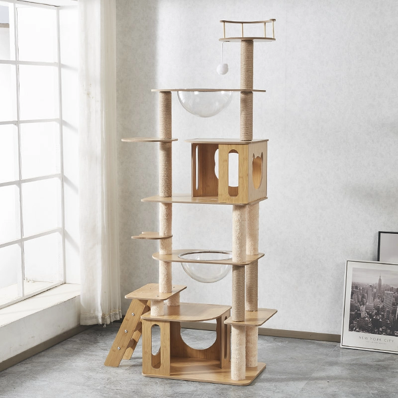 GIMNASIO DE MADERA DE 195CM DE ALTO PARA GATOS - 2