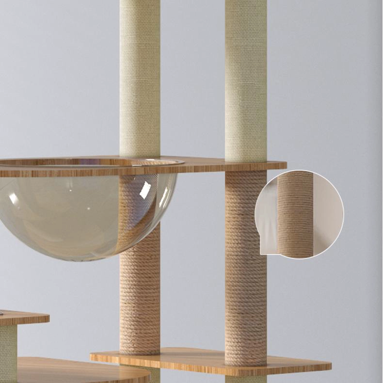 GIMNASIO DE MADERA DE 195CM DE ALTO PARA GATOS - 4
