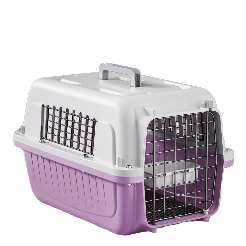 TRANSPORTADOR KENNEL DE VIAJE TALLA S MORADO - 1