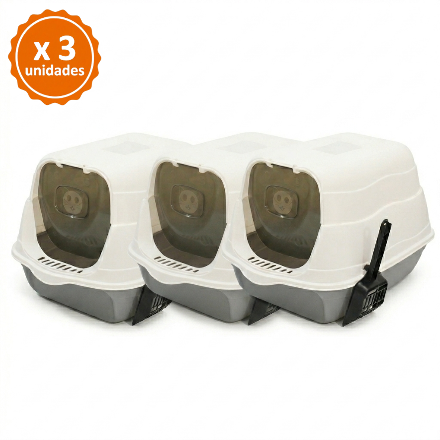 PACK X3 CAJA DE ARENA PARA GATOS - 1