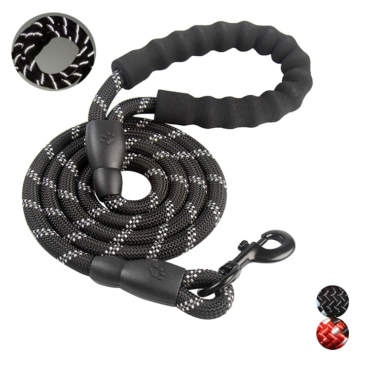 PACK X2 CORREA NYLON PERROS REFLECTIVA NEGRO - 2