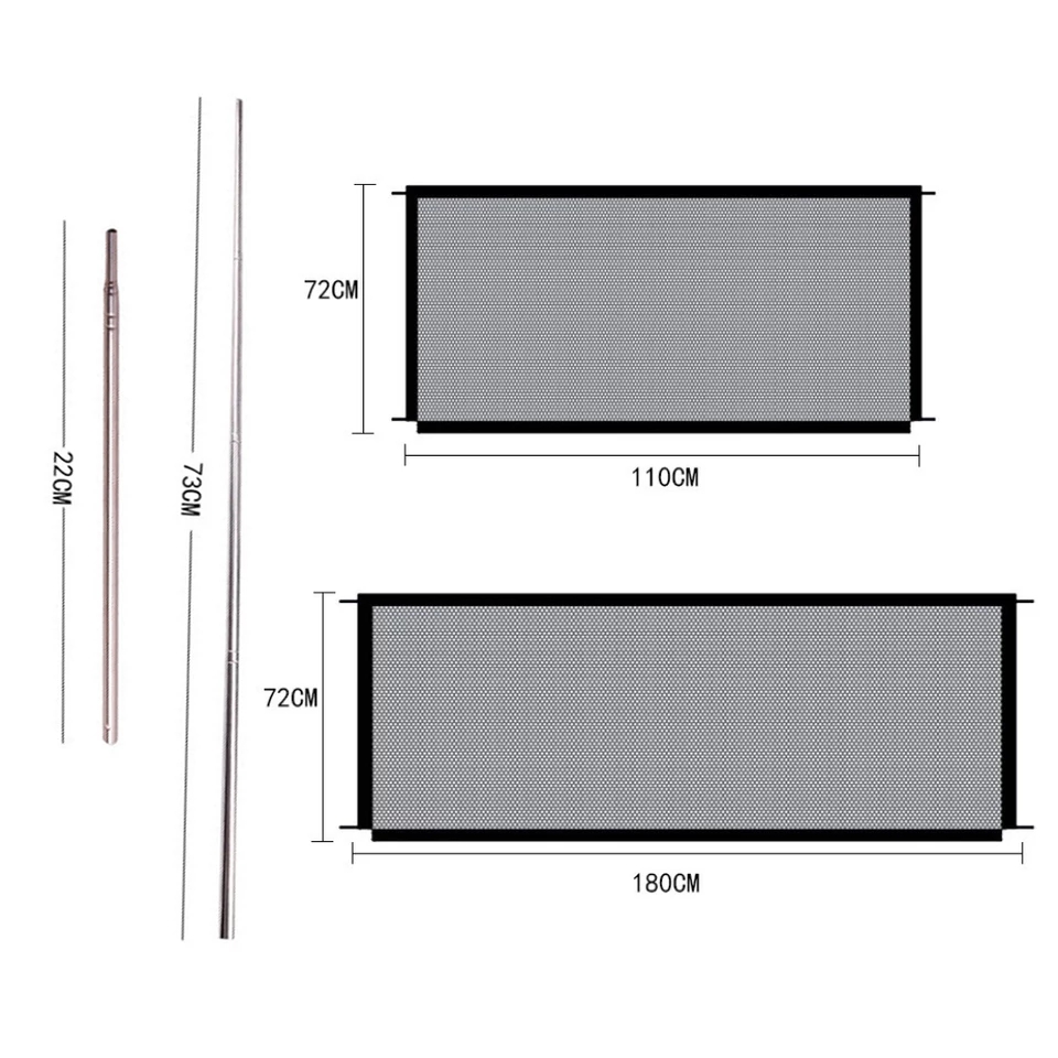 PACK X2 MALLA DE SEGURIDAD PERROS QUE PATAS PET SHOP NEGRO TALLA M - 4
