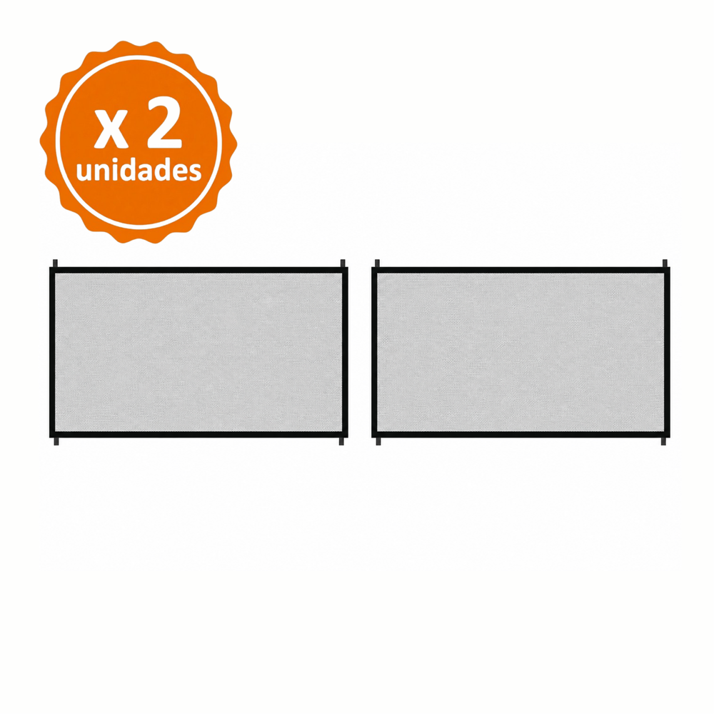 PACK X2 MALLA DE SEGURIDAD PERROS QUE PATAS PET SHOP NEGRO TALLA L - 1