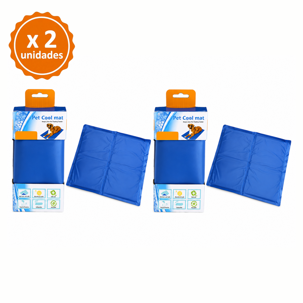 PACK X2 MAT GEL REFRESCANTE TALLA L QUE PATAS PET SHOP - 1