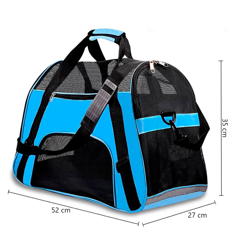 PACK X2 BOLSO TRANSPORTADOR PERROS QUE PATAS PET SHOP NEGRO TALLA L - 3